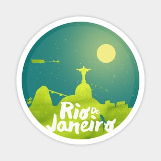 Rio De Janeiro - Artdeco Snow Globe Magnet